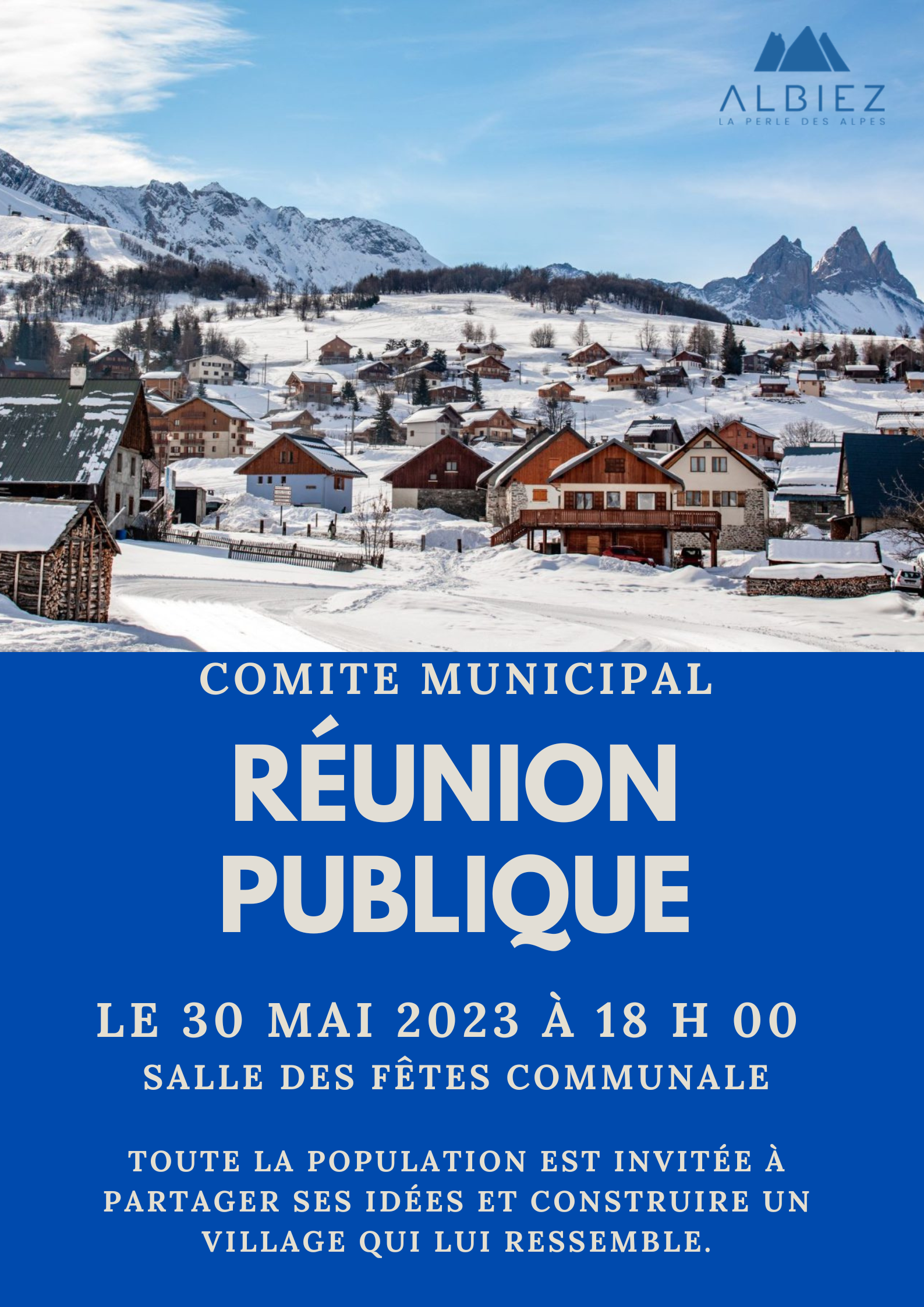 Réunion publique du comité municipal le 30 mai 2023 (18h)